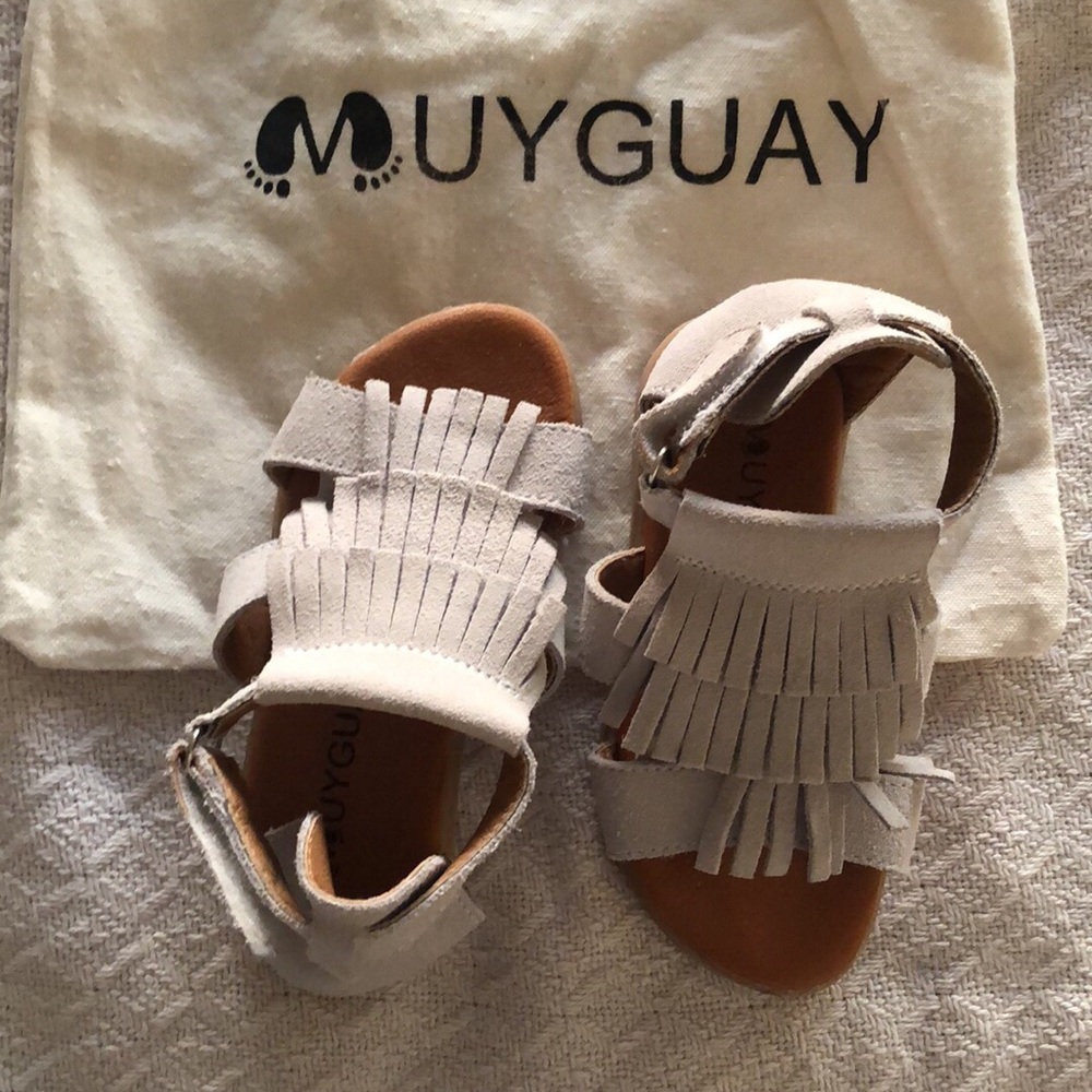 Muy Guay beige sandals With dust bag.